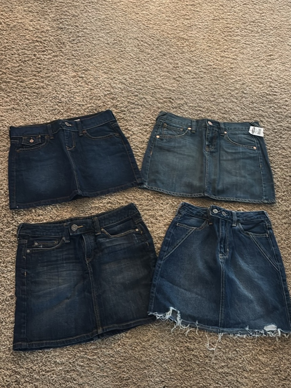 Hollister Dark Blue Denim Mini Skirt